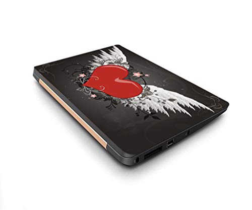 Image of Galaxsia Heart Wings Vinyl Laptop Skin /Sticker /Cover /Decal Compatible for Any 15.6 Inches Laptop (Hp /Dell /Sony /Acer /Lenovo /Asus. Etc) Or Notebook.