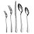 Rygten QU 20-piece Bright Silver Silverware Set, Stainless Steel Flatware Set, Cutlery Set For Home Kitchen, Tableware Set Service for 4, Forks Spoons And Knives Set Dishwasher Safe