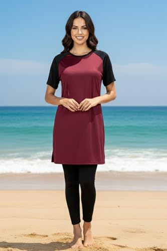 Image of ANJOR Swimming Tights & Long Half Sleeves Tshirt for Women