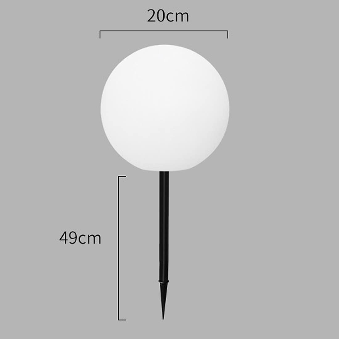 Zewnętrzna lampa solarna pilot zdalnego sterowania, ściemnialna zewnętrzna kula ogrodowa, zewnętrzna lampa solarna zmieniająca się kolory, na taras, trawnik, ścieżkę RVVUPNVJ