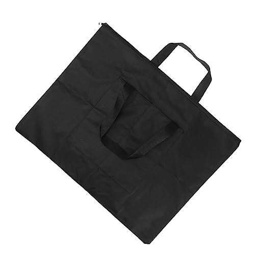 COHEALI 2 Size Waterproof Drawing Bag Black Sturdy Canvas Zipper Portable for Sketchbooks Pencils