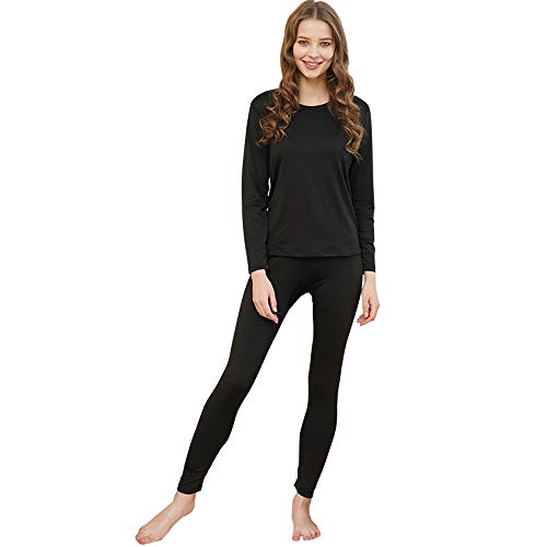 HEROBIKER Thermal Underwear Women Ultra-Soft Set Base Layer Top & Bottom Long Johns with Fleece Lined Winter Warm