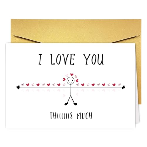 UUEFKTN Funny Valentine's Day Card Gift for Husband Wife Boyfriend