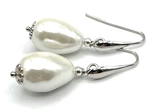 Boucles d'oreilles argent 925 anti-allergie avec perles baroques légères et élégantes - 4