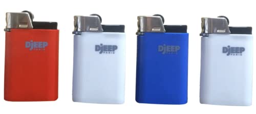 Djeep Lighters (Pack of 4) Assorted Plain Colores