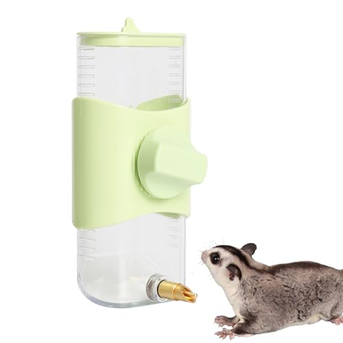 HardcorePet Sugar Glider Water Bottle, Hamster Drinker with No-Drip Brass