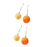 HORIALENCE 樹脂製模造オレンジイヤリング フルーツデザインのダングルイヤリング レディース夏のファッション向け愛らしい女の子ジュエリー