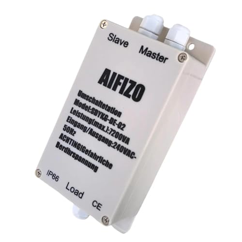 AIFIZO Netzvorrangschaltung Wohnmobil Umschaltstation für Netzvorrangschaltung 32A 240V 7200VA Umschaltstation für KFZ Boot Caravan Outdoor Umschalter Notstrom Netzvorrangschaltung