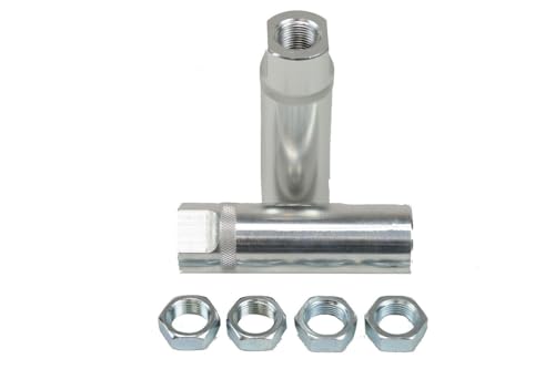 Massive Speed - Made in USA - 3 COLORS - (SILVER) Tie Rod Adjuster Sleeves Billet Aluminum locking RaceSpec. Compatible with GM A body Chevelle Malibu El Camino - 4" 11/16-18