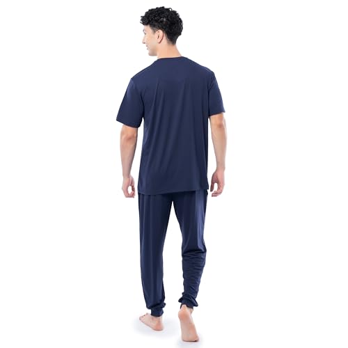 Fruit of the Loom Men's 360 Stretch Crewneck Top and Jogger Pant Sleep Pajama Set2