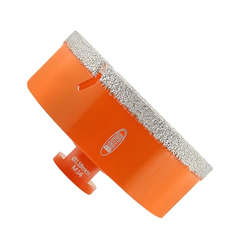 BGTEC Juego Brocas Diamante Seco- 110mm Corona Diamante para Porcelanico Baldosa Cerámica Mármol Granito Cuarzo para M28 Rosca Amoladora Angular