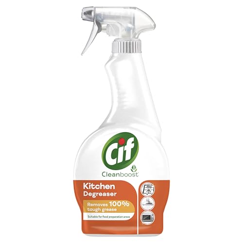 Cif Cleanboost Kitchen Spray 100% tough grease removal for cleaning ceramic chrome and enamel surfaces 500 ml