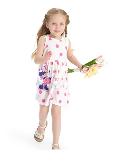 Image of Disney Minnie Mouse Princess Frozen Elsa Stitch Girls Dress Sleeveless & Short Sleeve Casual Summer Clothes Baby to Toddler