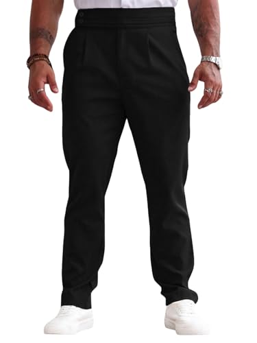 TOPLOT Men's Casual Trouser | Elegant Pleated Front with Dual-But...