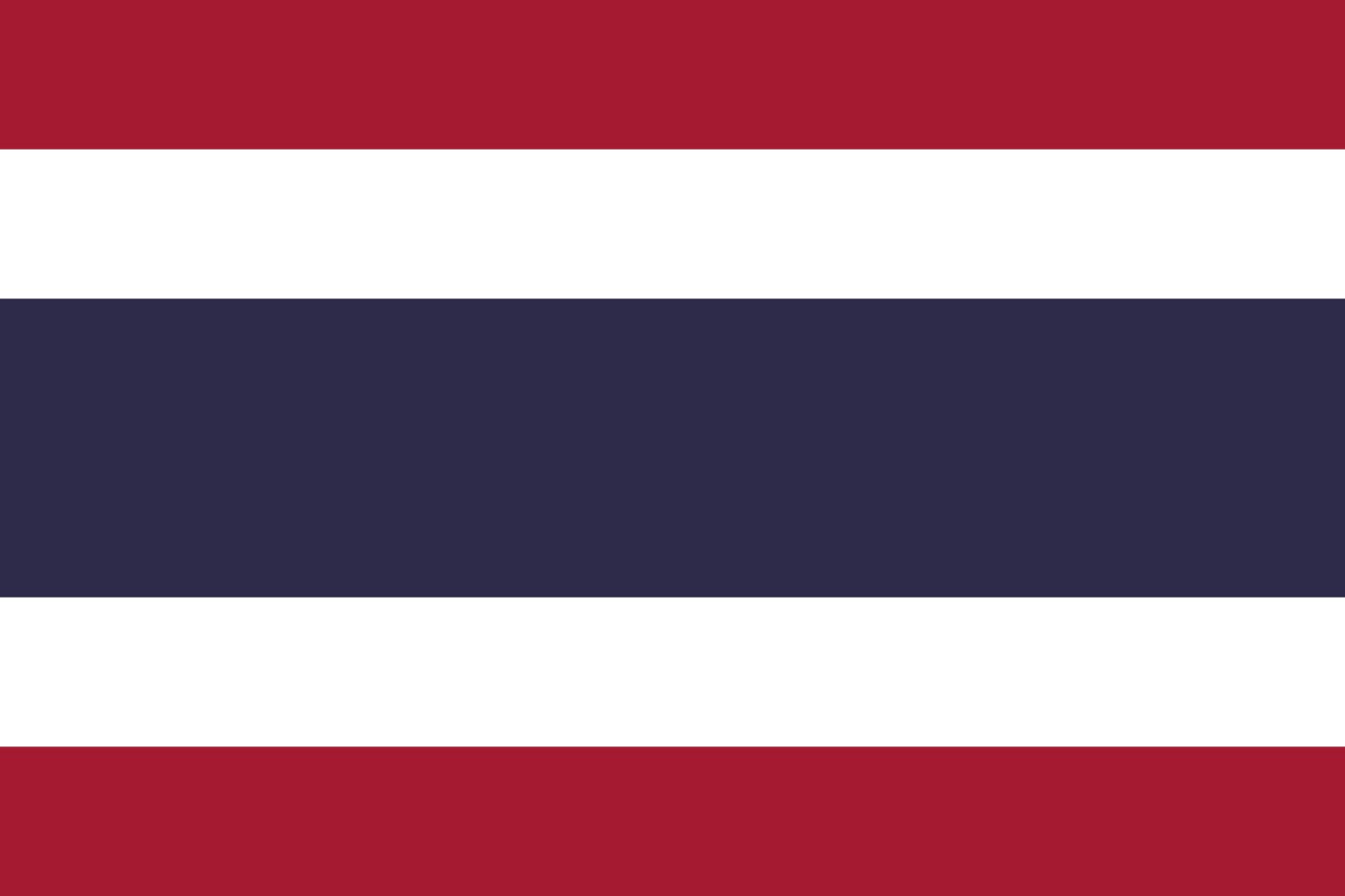 Drapeau de la Thaïlande grand format avec mât fixe pour pavoisement extérieur