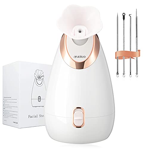 Facial Steamer for Face, Nano Ionic Face Steamer for Facial with Aromatherapy Design for Home Facial Warm Mist Humidifier Sauna Spa Sinuses Moisturizing Cleansing Pores,Blackheads Acne Facial Kit
