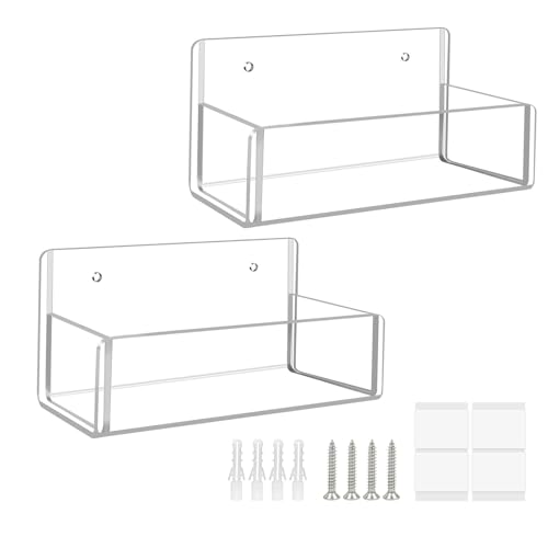 Prateleira Para Temperos Montada Na Parede | Prateleiras Flutuantes Para Especiarias Invisíveis,2 Prateleiras Acrílicas Para Cozinha, Armário, Porta De Despensa E Área De Preparo De Alimentos