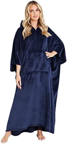 CityComfort Oversized Blanket Hoodie for Women Men and Teens, Fleece Wearable Blanket with Sleeves, Soft Warm Snuggle Blanket (Charcoal)