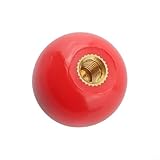 Niceminiwall Kugelmutter für Werkzeugmaschinengriff mit Kugel-Messingkern für Drehmaschine, Mechanik, Glasproduktion, Lebensmittelausrüstung und Holzverarbeitungsindustrie (M6-25Rot)