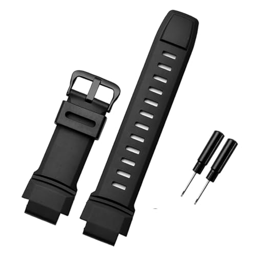 [���X] Fit For Casio Prg-260 / 550 250 prw-3500 2500 5100�ɓK�� ���o�[�E�H�b�`�X�g���b�v �����Y�E�H�b�`�A�N�Z�T���[ 27X18mm �E�H�b�`�o���h(Black black buckle)