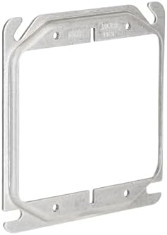 Hubbell-Raco 777 Raised 1/4-Inch, 4-Inch Square Mud-Ring for 2 Devices Gray image 5