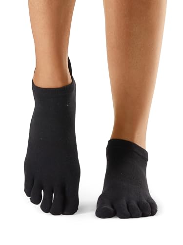 Image of toesox Low Rise Full Toe Grip Socks for Women - Non Slip Ankle Five Toe Barefoot Socks For Barre Yoga Pilates and Ballet