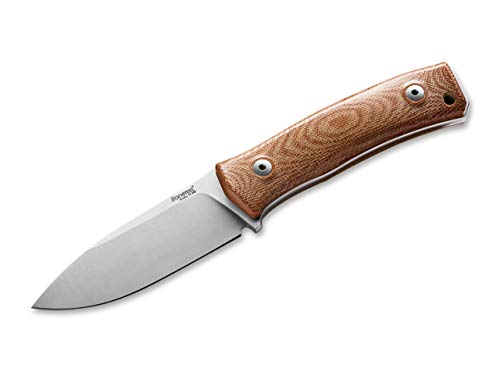 LionSteel Unisex - Erwachsene M4 Brown Micarta Feststehendes Messer, Braun, 20,5 cm Cover