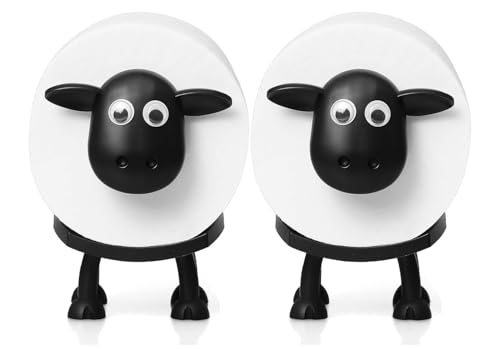 Sheep Toilet Paper Holder Set of 2 3D Printed Black Sheep Roll Holder