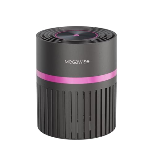MEGAWISE H13 HEPA Air Purifier for Home & Office – Compact Air Cleaner with 3-Stage Filtration, 24dB Quiet Operation, Filter Change Indicator – Ideal for Bedrooms, Small Rooms & Desktops (EPI810)