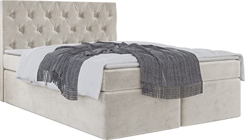 WFL GROUP Boxspringbett mit Bettkasten 120x200 140x200 160x200 180x200...