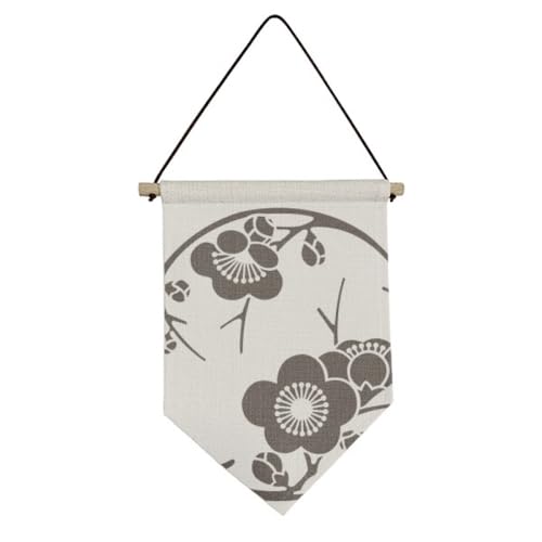 Drapeau de la culture japonaise en toile noire pour masquer un mur vide sans percer - 2