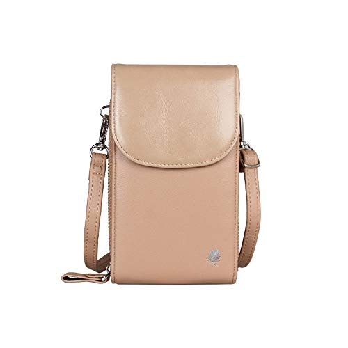 Preisvergleich Produktbild Damen Umhängetasche Kleine Handtasche Geldbörse Handy Tasche Portemonnaie Lang Geldbeutel PU Leder Geldtasche für Mädchen und Frauen (Kamel Color)