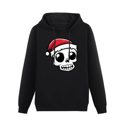 Skull Christmas Unisex Casual Hoodies Long Sleeve Lightweight Pullover Tops Loose Sweatshirt with Pocket3