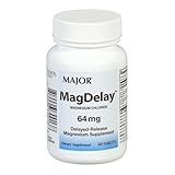 MAJOR MagDelay Magnesium Chloride 64 mg - Delayed-Release Magnesium Supplement - Dietary Supplement - 60 Tablets (1 Pack)