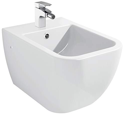 Bidet suspendu en céramique sanitaire blanc BH101