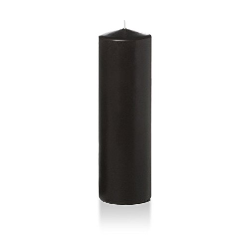 yummi 3" x 10" Black Round Pillar Candles - 3 per Pack