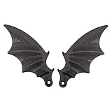 Bat Wings License Plate Decor - Personalized License Plate Added Decoration for Cool Car Front Plates and Back Plates - Wings for Decorative License Plates - Black Sparkle, 7 Inches, 1 Pair