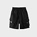 Kids Summer Cargo Shorts Casual Elastic Waist Loose Knee Length Bermuda Shorts with Flap Pockets for 2-14 Years