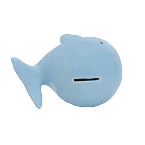 Child To Cherish Ceramic Whale Piggy Bank, Blue #TOP5