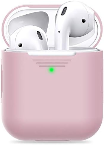 KeyBudz AirPods 2 & 1 Case [Front LED Visible] Protective Silicone Cover and Skin Compatible with Apple AirPods (Without Carabiner, Pretty in Pink)