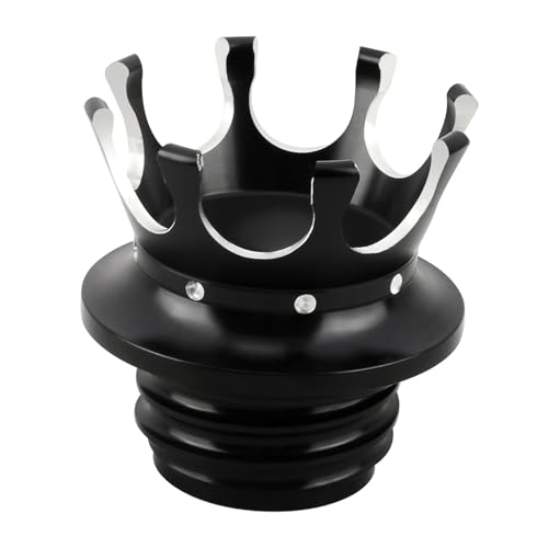 Bouchon de réservoir Crown Custom pour Harley Sportster et Dyna en aluminium chromé