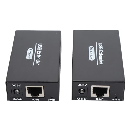 Extensor USB a Través de Ethernet Extensión LAN RJ45 con 4 Concentradores USB 2.0, Extensor USB RJ45 a Través de un Ethernet Cat5e 6 7 Extensor LAN USB RJ45 Compatible con Todos