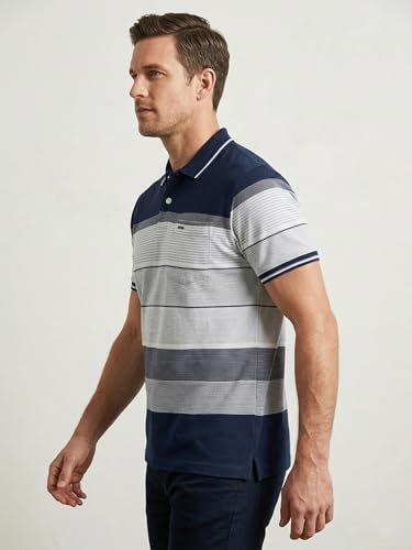 Image of GODFREY Half Cotton Polo T Shirt for Man with Pocket - Regular Fit Mens Collar Tshirt