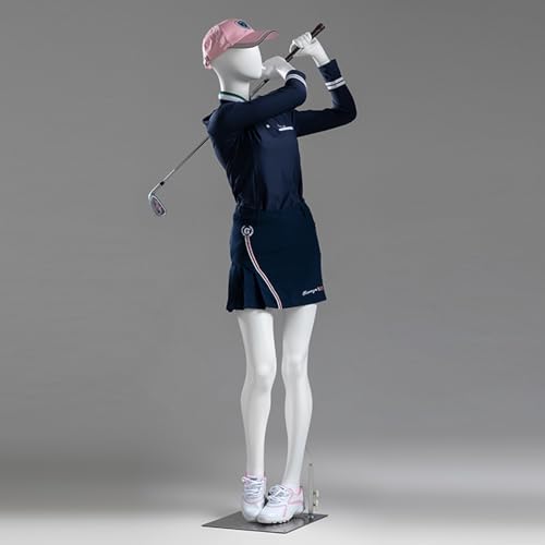 BBHW Manichino Manichino Sportivo da Golf a Corpo Intero, Manichino da Esposizione Staccabile da Uomo e Donna, Supporto per Corpo Manichino Realistico con Base in Metallo (Color : Female)