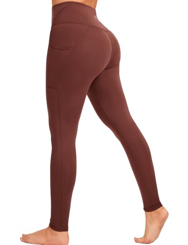Legging running élastique opaque avec poches pour le fitness