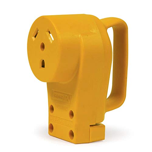 Camco Power Grip Camper/RV 30-Amp Female Replacement Receptacle - Features Power Grip Handle (55343)