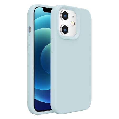 Image of iPhone 12 /12 pro Case Silicone,Soft Microfiber Lining(Cloud Blue)