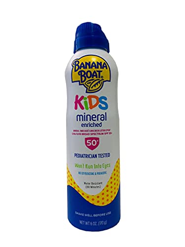 Banana Boat Simply Protect Kids SPF 50 Sunscreen Lotion Spray, 6 oz (Pack of 2)