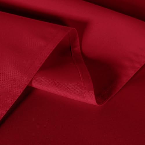 Image of sancua 6 Pack Red Tablecloth 60 x 102 Inch, Rectangle Table Cloth for 6 Feet Tables - Stain and Wrinkle Resistant Washable Polyester Table Cover for Dining Tables, Buffet Parties and Camping