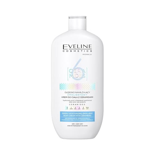 Eveline Cosmetics Tiefenwirksame Feuchtigkeitscreme mit 6 Ceramiden - Hypoallergen, Duftfrei, Intensiv Hydratisierend & Hautberuhigende Formel